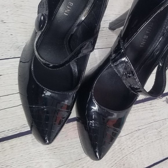 Giani Bini Black Platform Heels Sz 8.5M - Picture 4 of 8